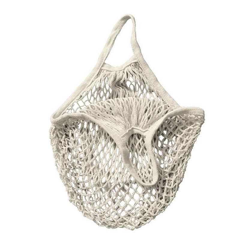 Reusable Mesh Net Shopping Bag String Tote Grocery Fruit Vegetable Storage - Steel Grey 7
