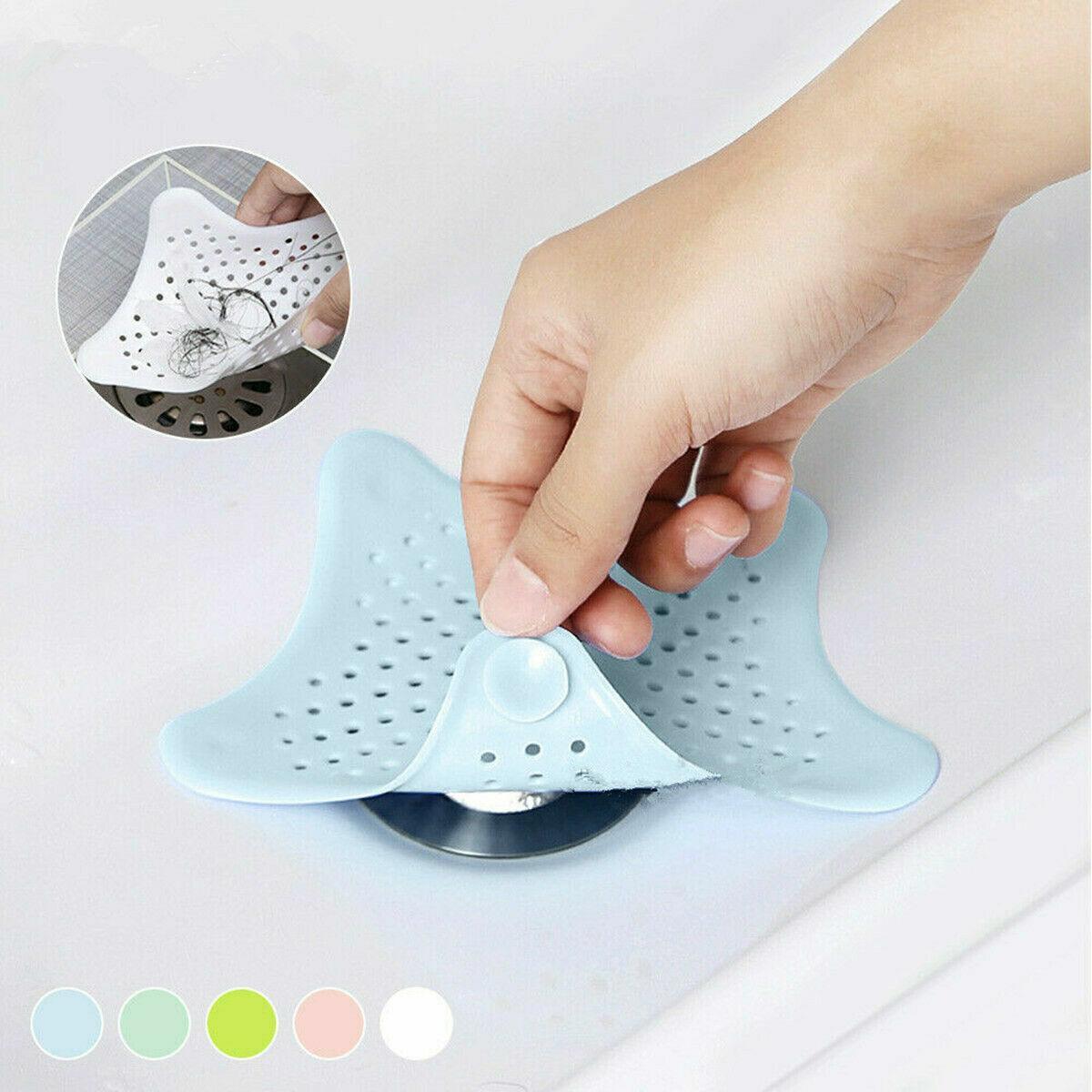 New Bathroom Drain Hair Catcher Bath Stopper Sink Strainer Shower Filter Covers - White 3