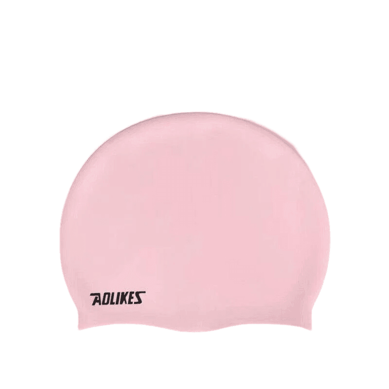 Aolikes Silicone Swimming Cap Waterproof Unisex Swim Hat for Men and Women - White 9