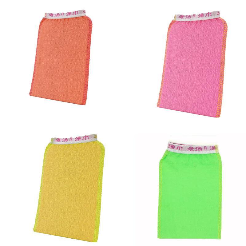 5 Pcs Towel Exfoliating Bath Washcloth Viscose Scrub Mitten Towel - Yellow *5 PCS 11