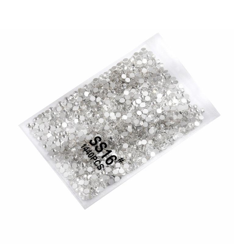 1440Pcs Glitter Rhinestones Crystal Flat Clear Bottom Glass Nail Art Nail Drill - Coloured Crystal-SS10 13