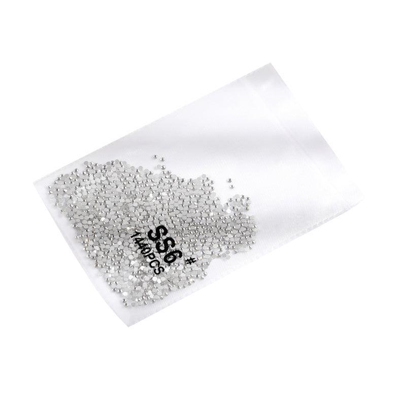 1440Pcs Glitter Rhinestones Crystal Flat Clear Bottom Glass Nail Art Nail Drill - Coloured Crystal-SS6 9