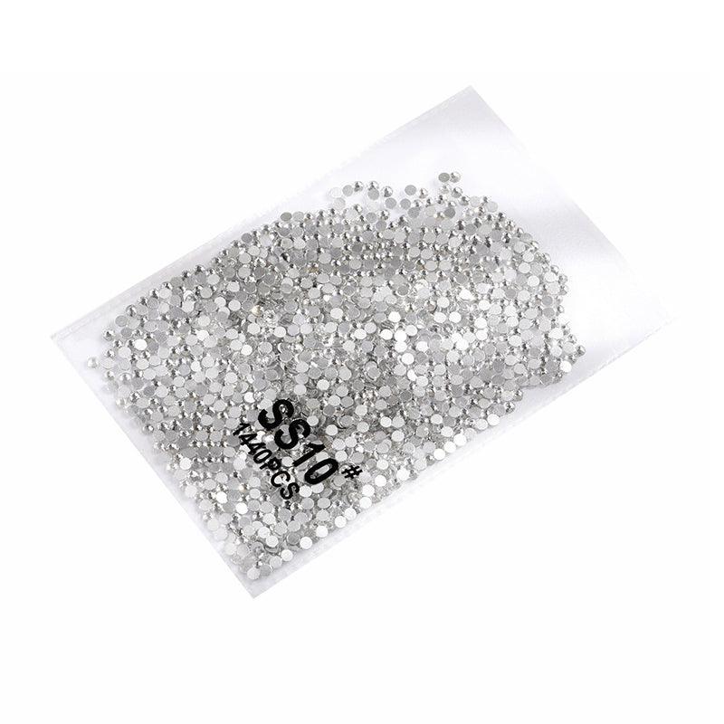 1440Pcs Glitter Rhinestones Crystal Flat Clear Bottom Glass Nail Art Nail Drill - Coloured Crystal-SS6 11