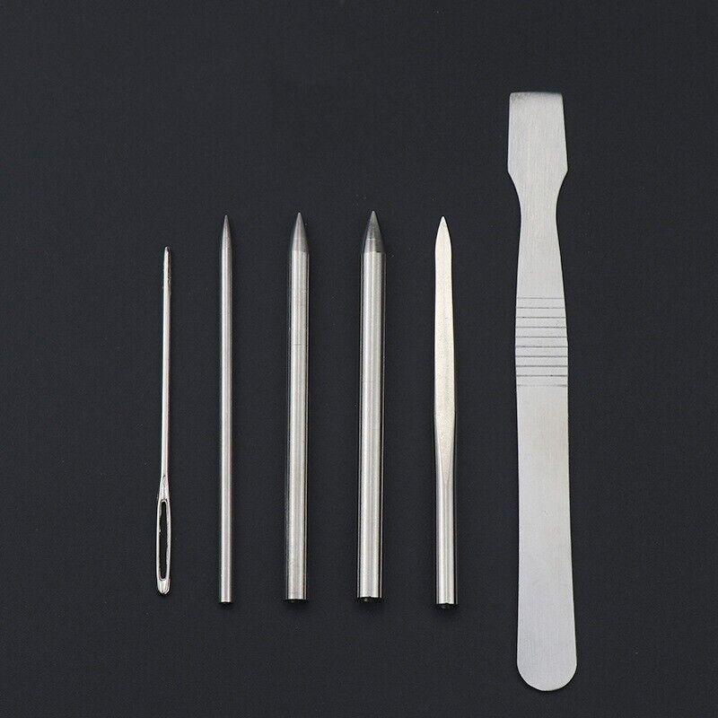 6/9 Pcs Stainless Steel Paracord Bracelet Fid Lacing Stitching Needles Tool Set - 9PCS 3