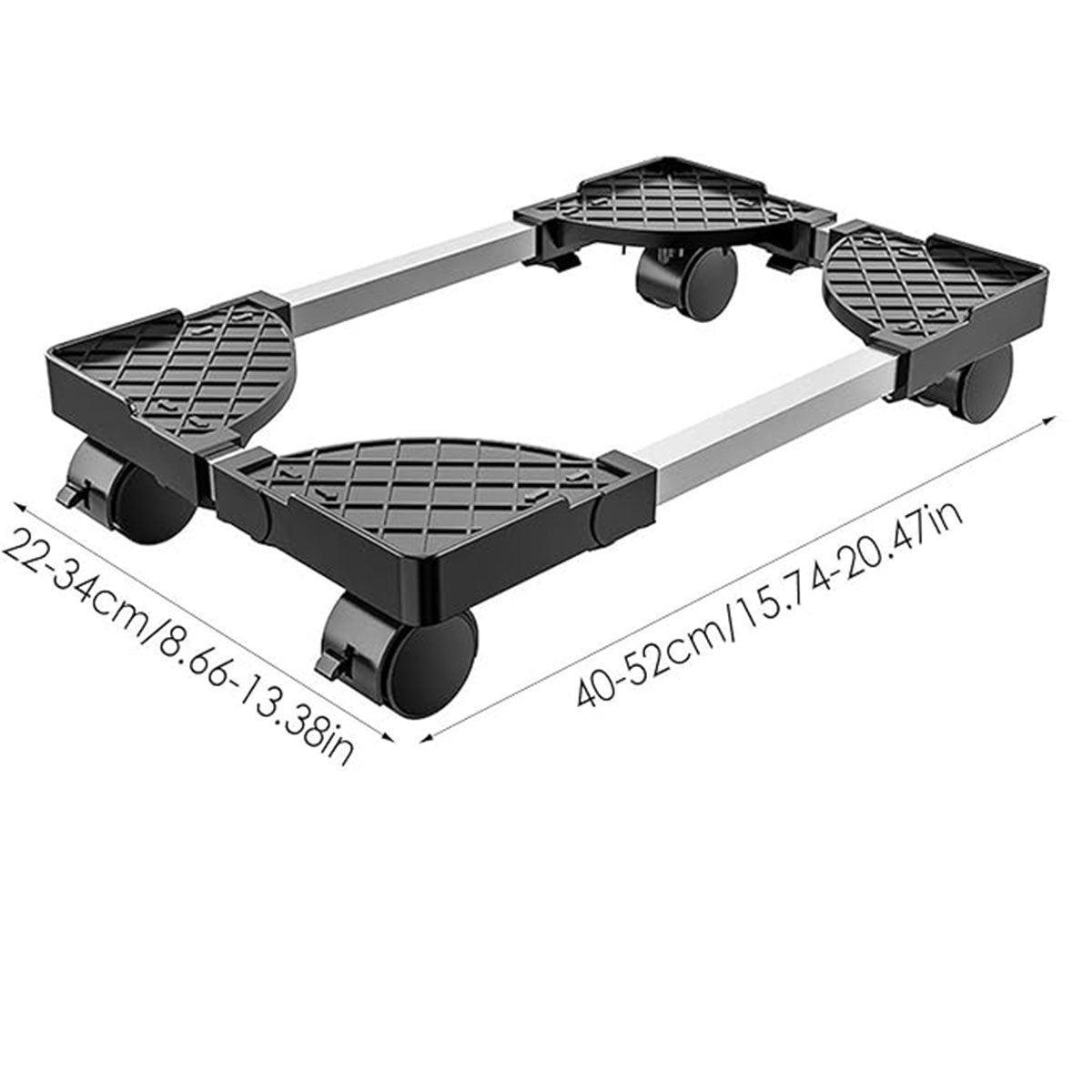 Adjustable Desktop Computer Tower Stand Telescopic Chassis Holder with Wheels 3