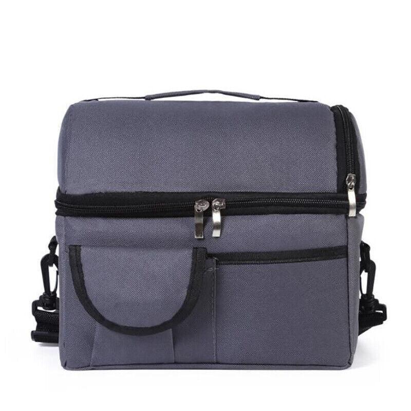 Insulated Lunch Bag Box Tote Cooler For Women Men Hot Cold Food Thermal - Red 13