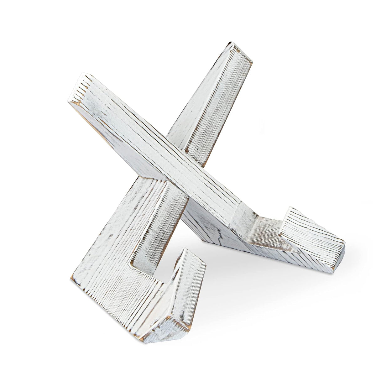 Wooden Plate Stand Rack Display Holder Wooden Support Desktop Reading Stand - White 6