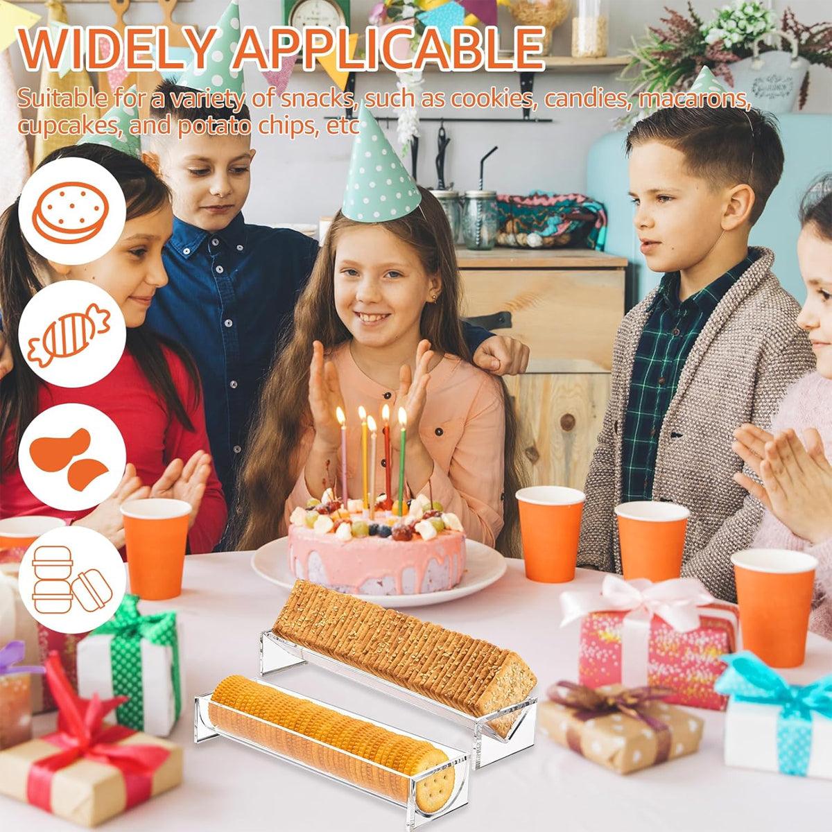 1PC Transparent Rectangular Biscuit Display Rack Food Dessert Wedding Cake Stand 5