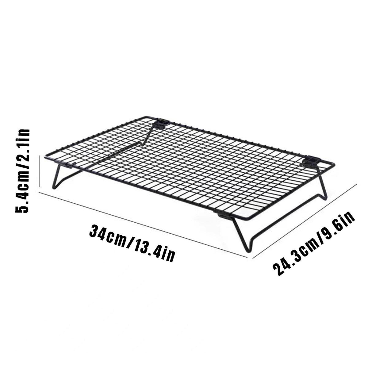 Collapsible Black Mesh Cake Cooling Rack Foldable Baking Tray for Kitchen Use 3