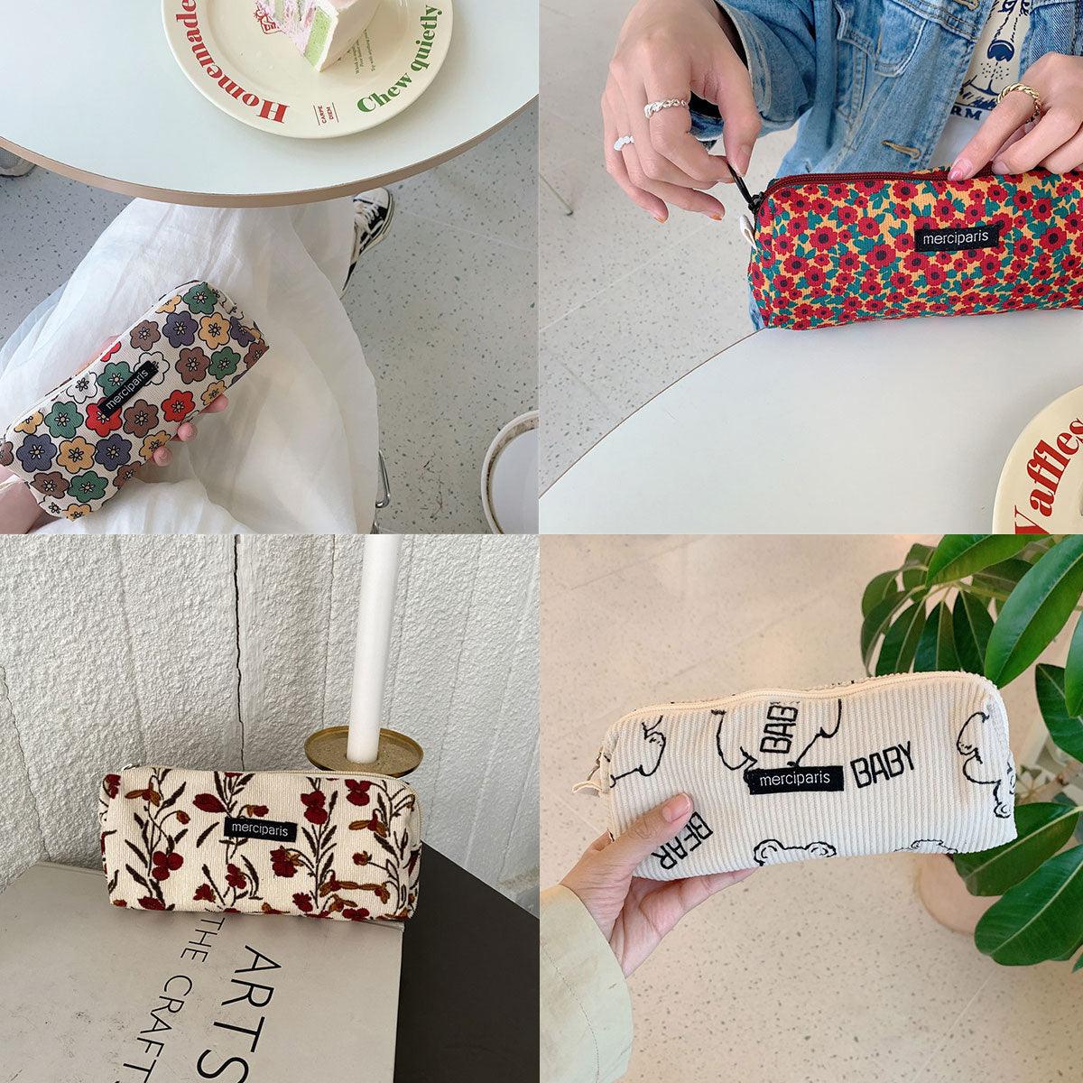 Large Capacity Pencil Case Organiser Bag Stationery Holder School Travel Pouch - Baby Bear 4