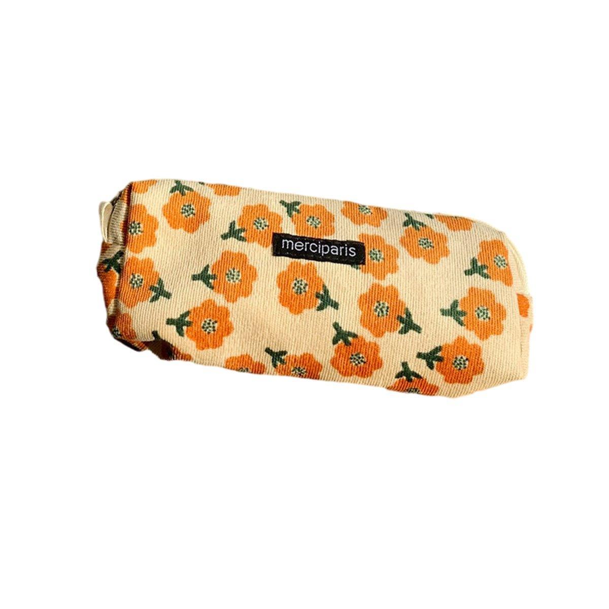 Large Capacity Pencil Case Organiser Bag Stationery Holder School Travel Pouch - Green Beige Plaid 11