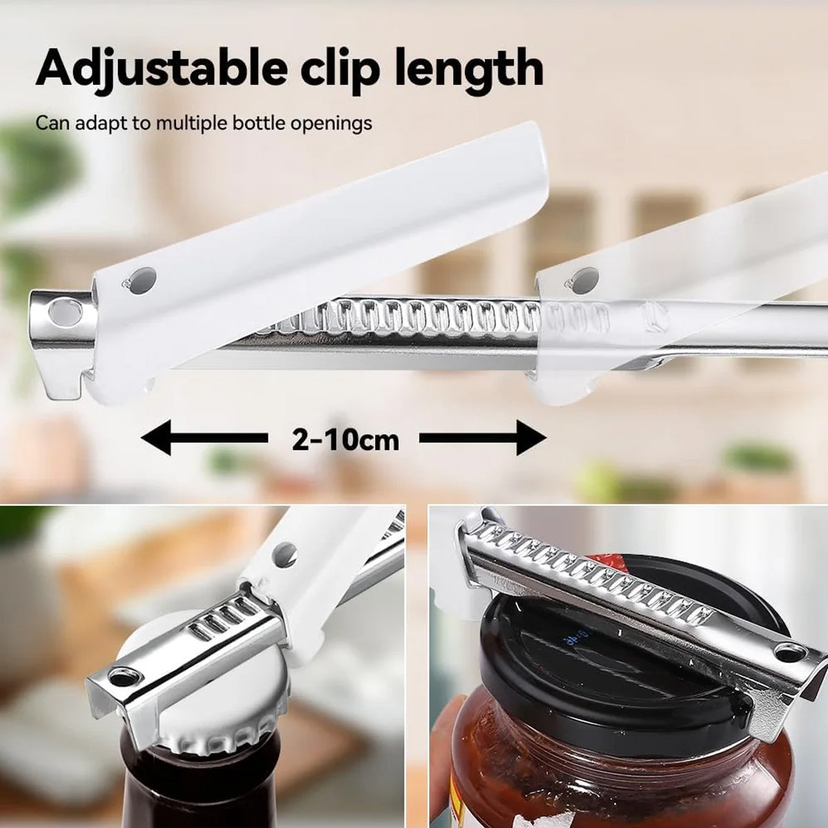 Adjustable Can Opener 2PCS Jar Bottle Cap Screw Lid Remover Tool for Kitchen Use 5