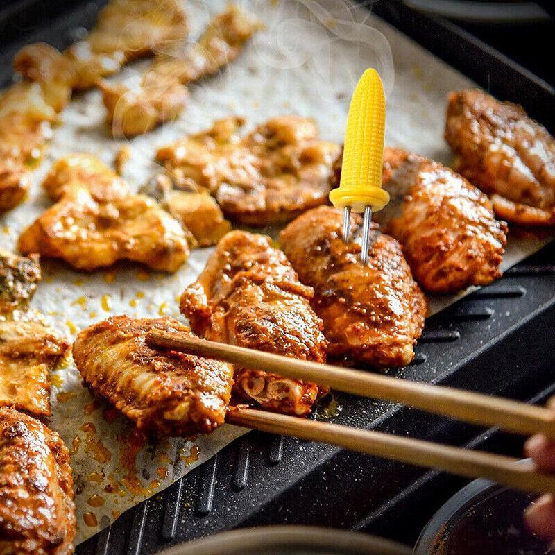 BBQ Corn Holders Set of 10 Reusable Stainless Steel Skewers for Kitchen and Grill 5