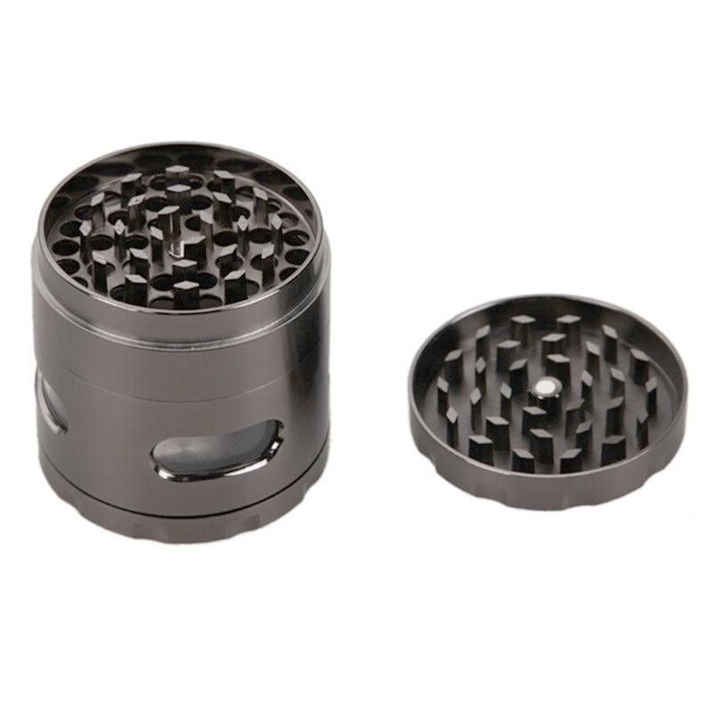 Zinc Alloy 4-Layer Aluminum Herbal Herb Grinder Black