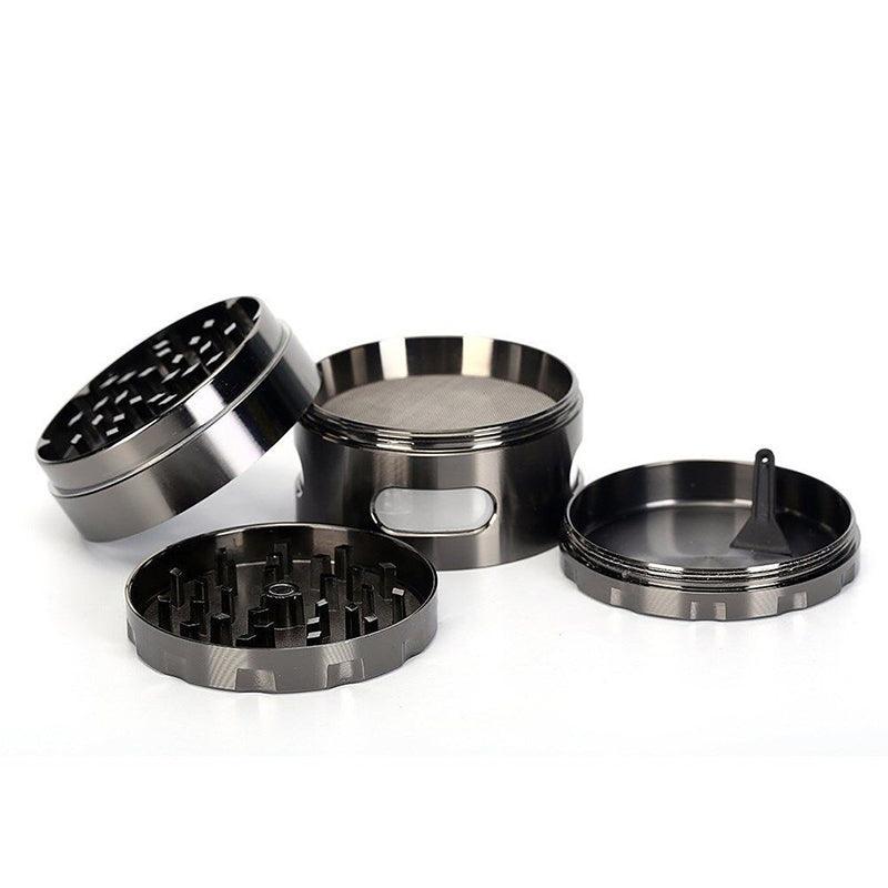 Zinc Alloy 4-Layer Aluminum Herbal Herb Grinder Black 4