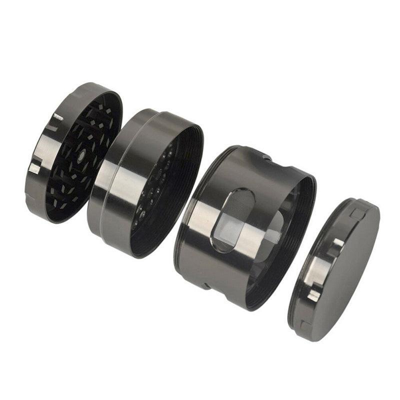 Zinc Alloy 4-Layer Aluminum Herbal Herb Grinder Black 5