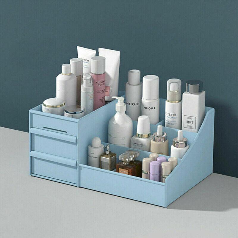 Cosmetic Makeup Organizer With Drawers Bathroom Skincare Storage Box Holder Case - White 4