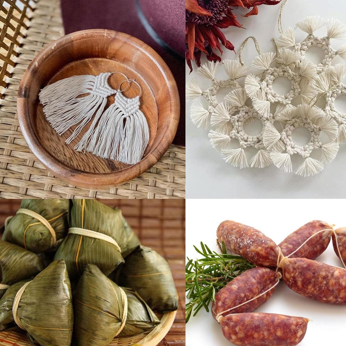 Cotton Rope Macrame Cord 1-12mm DIY Craft Tapestry Binding Decorative String - 6mm x 100m 4