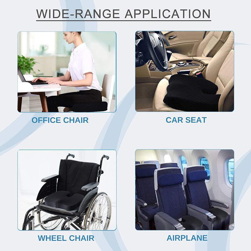 Orthopaedic Memory Foam Seat Cushion Support Back Pain Chair Pillow Car - Blue 4