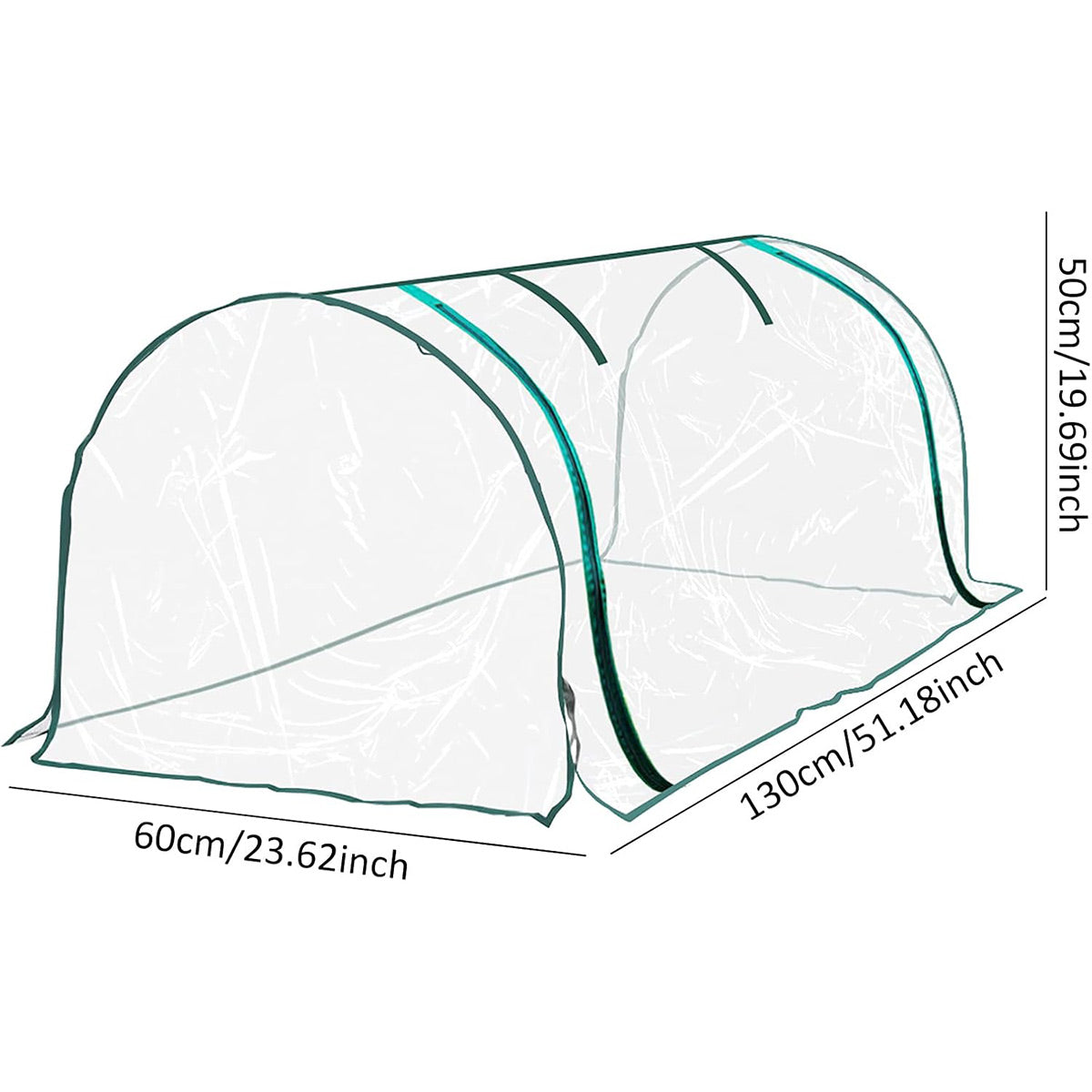 PVC Greenhouse Cover Replacement Plant Tent Garden Shelter No Frame - Grid 3