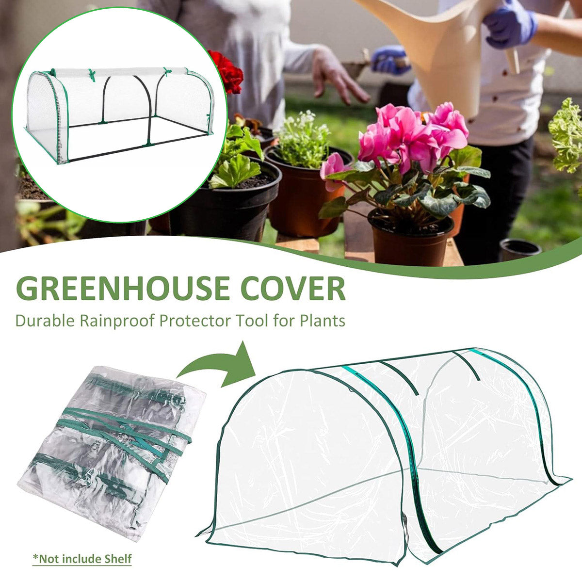 PVC Greenhouse Cover Replacement Plant Tent Garden Shelter No Frame - Grid 4