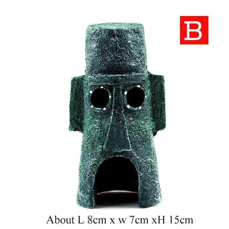 For Alien Spongebob Pineapple House Hole Fish Tank Decoration Aquarium Ornament - Crab Pot 4