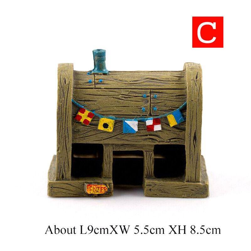 For Alien Spongebob Pineapple House Hole Fish Tank Decoration Aquarium Ornament - Crab Pot 5