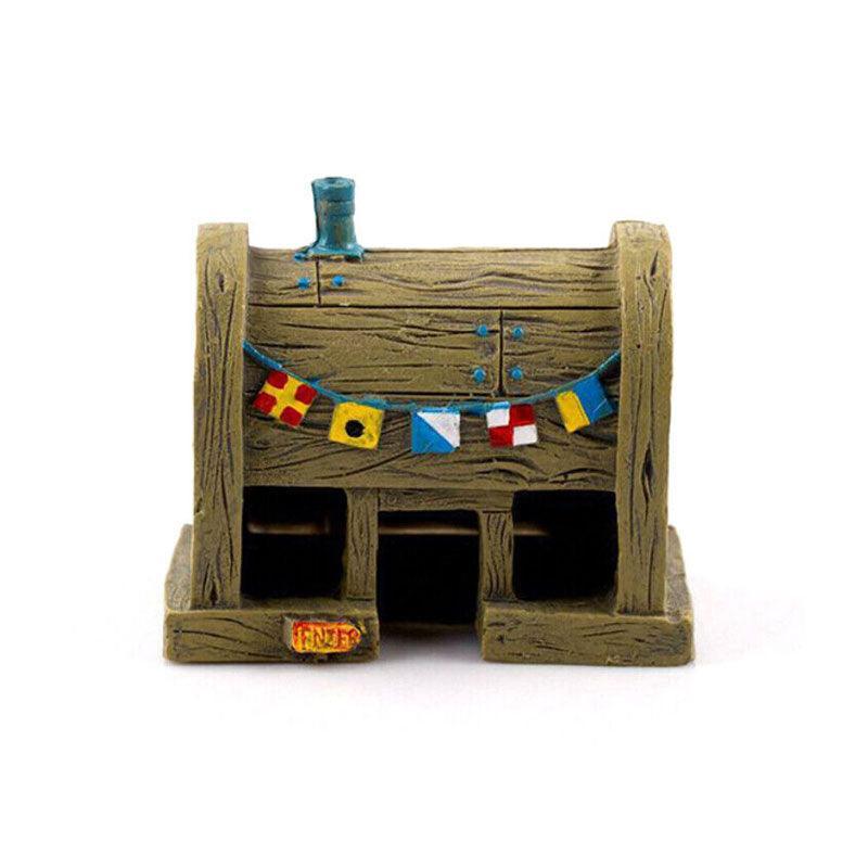 For Alien Spongebob Pineapple House Hole Fish Tank Decoration Aquarium Ornament - Crab Pot 7
