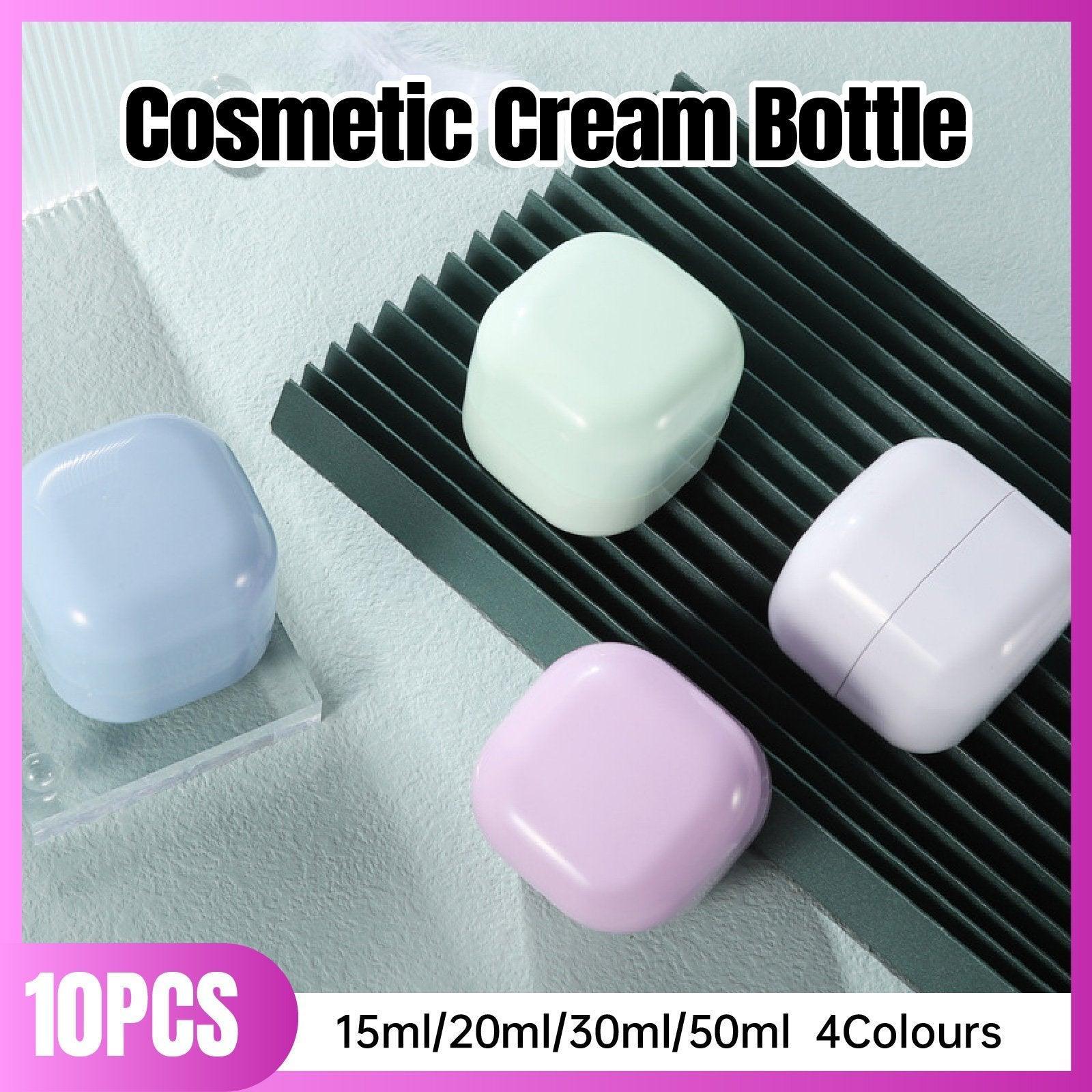10PCS Square Lightproof Cream Jars Cosmetics Containers Skincare Lotion Makeup Jars - Green 50ml