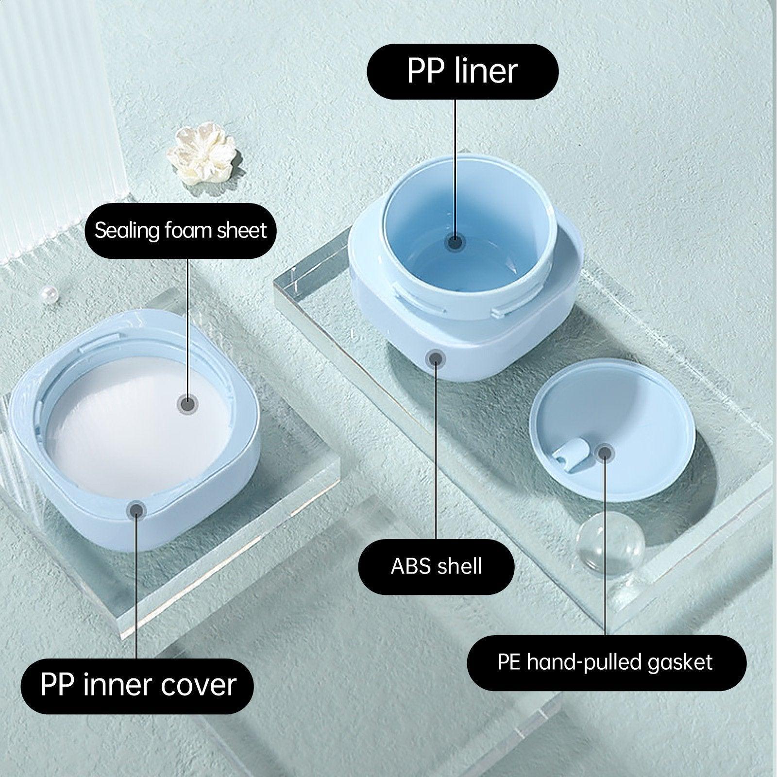 10PCS Square Lightproof Cream Jars Cosmetics Containers Skincare Lotion Makeup Jars - Green 50ml 5