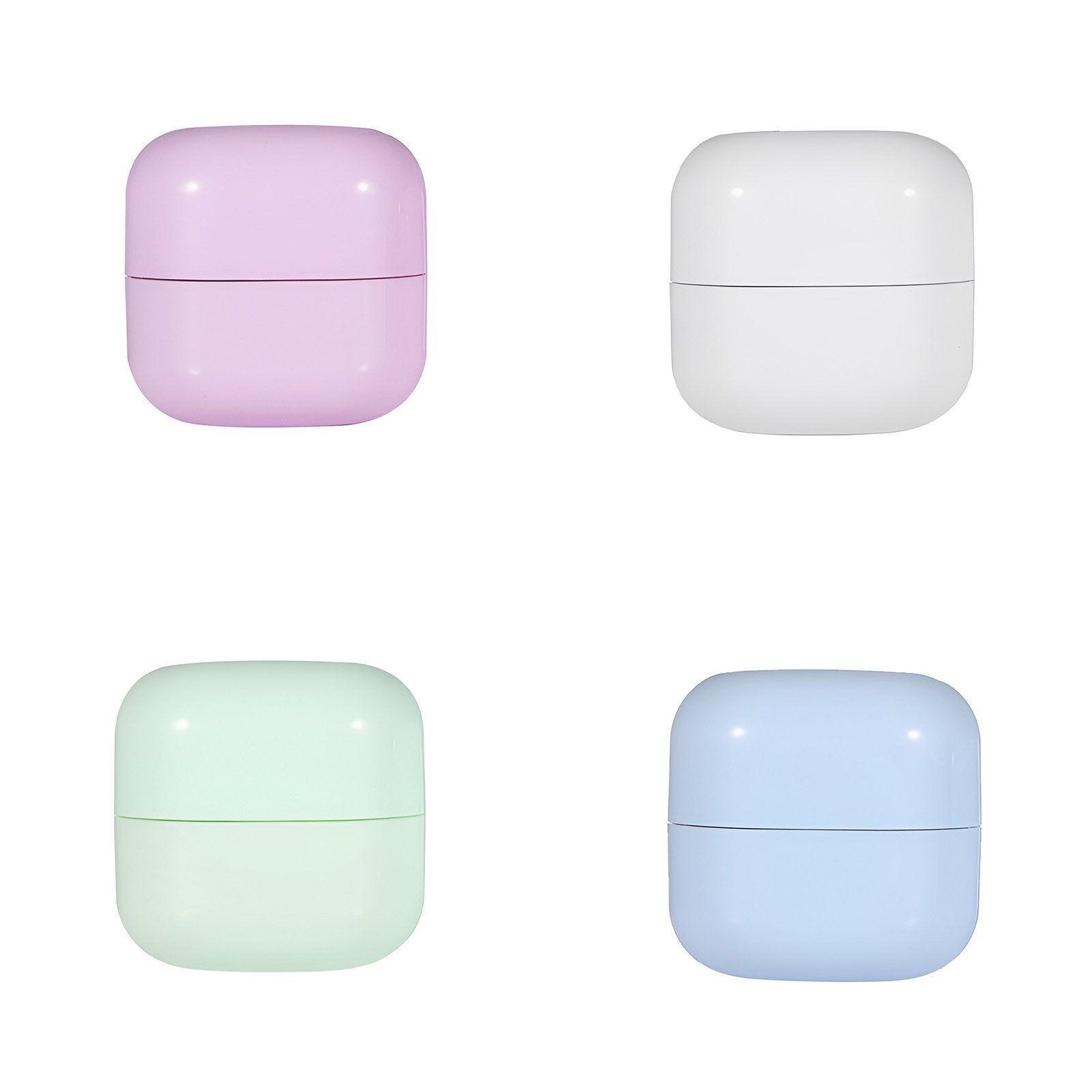 10PCS Square Lightproof Cream Jars Cosmetics Containers Skincare Lotion Makeup Jars - Pink 50ml