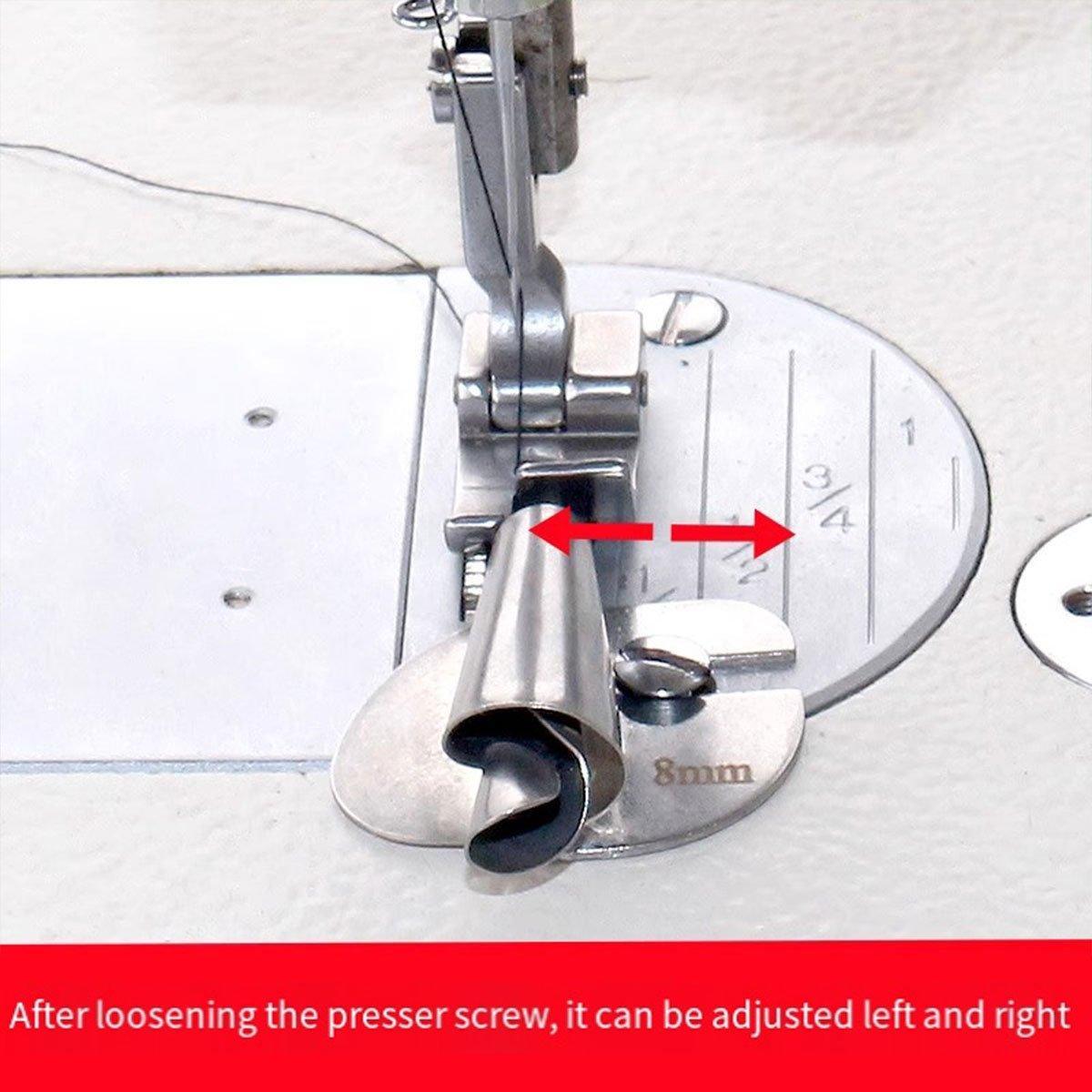 Household Sewing Machine Attachment Spiral Flanger Towel Fabric Puller Tool 5