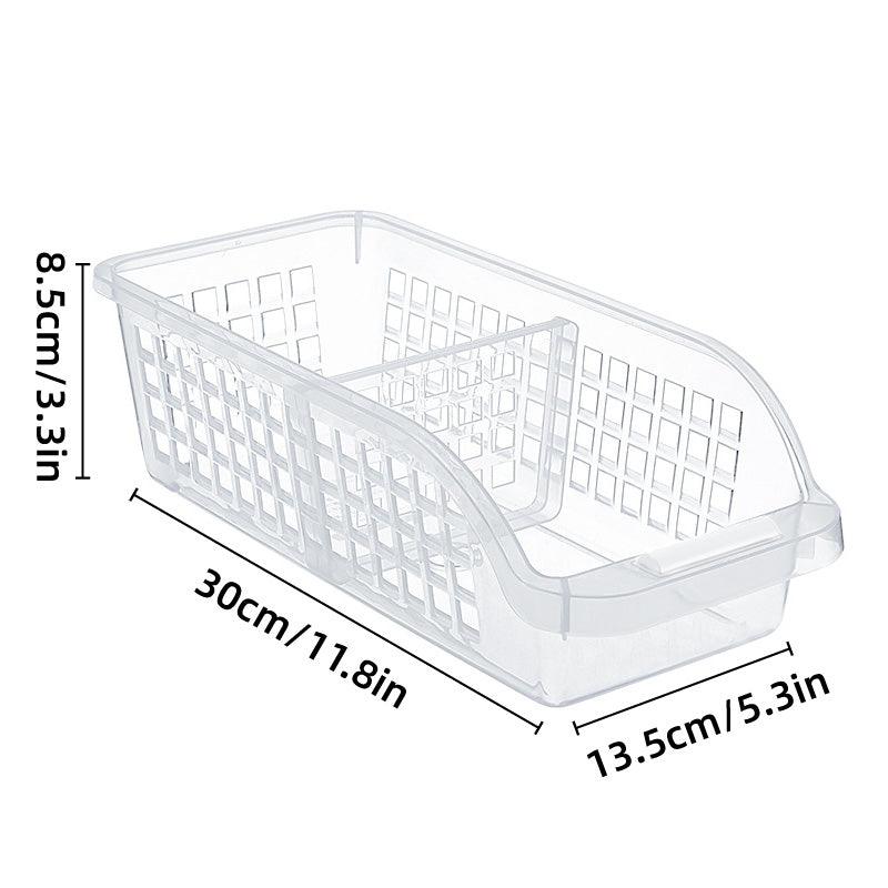 4pcs Refrigerator Storage Box Transparent Plastic Household Organizer Kitchen 3