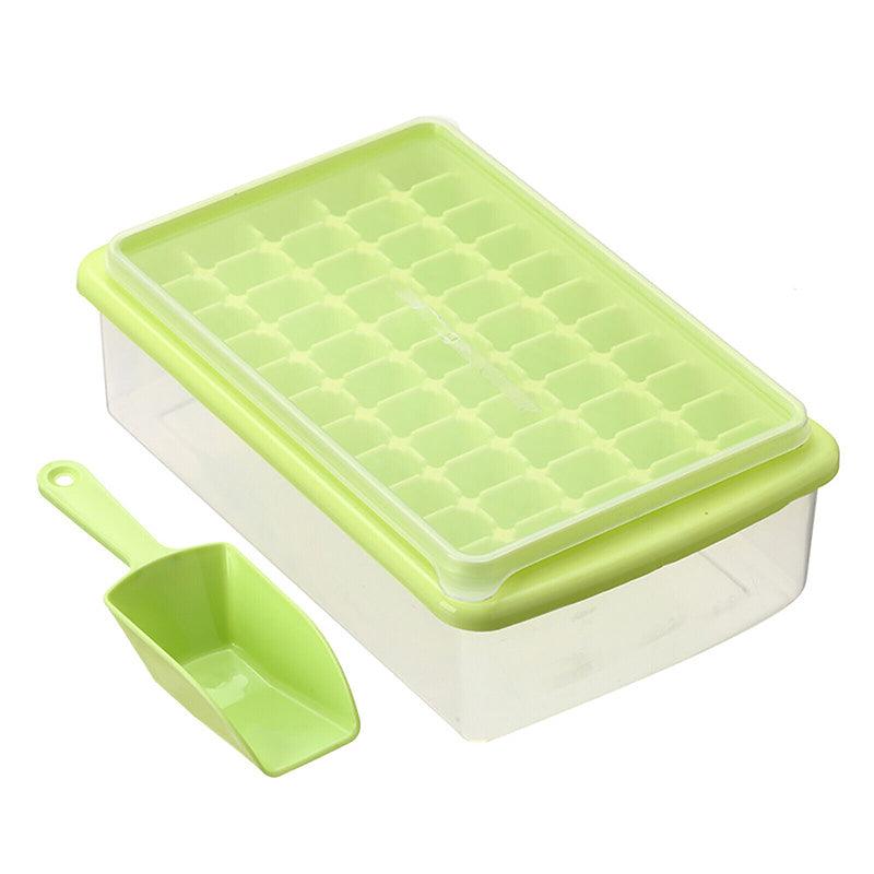 55 Grids Ice Cube Tray Mould With Lid And Storage Box Scoop Set Maker Ice Cube - Pink 6