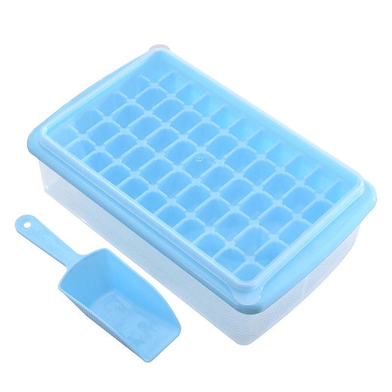 55 Grids Ice Cube Tray Mould With Lid And Storage Box Scoop Set Maker Ice Cube - Pink 8
