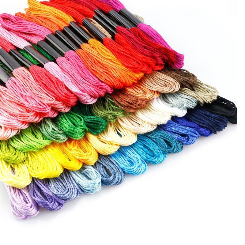50/100 Colours Colourful Egyptian Cross Stitch Cotton Embroidery Threads - 50PCS (50 Colours) 3