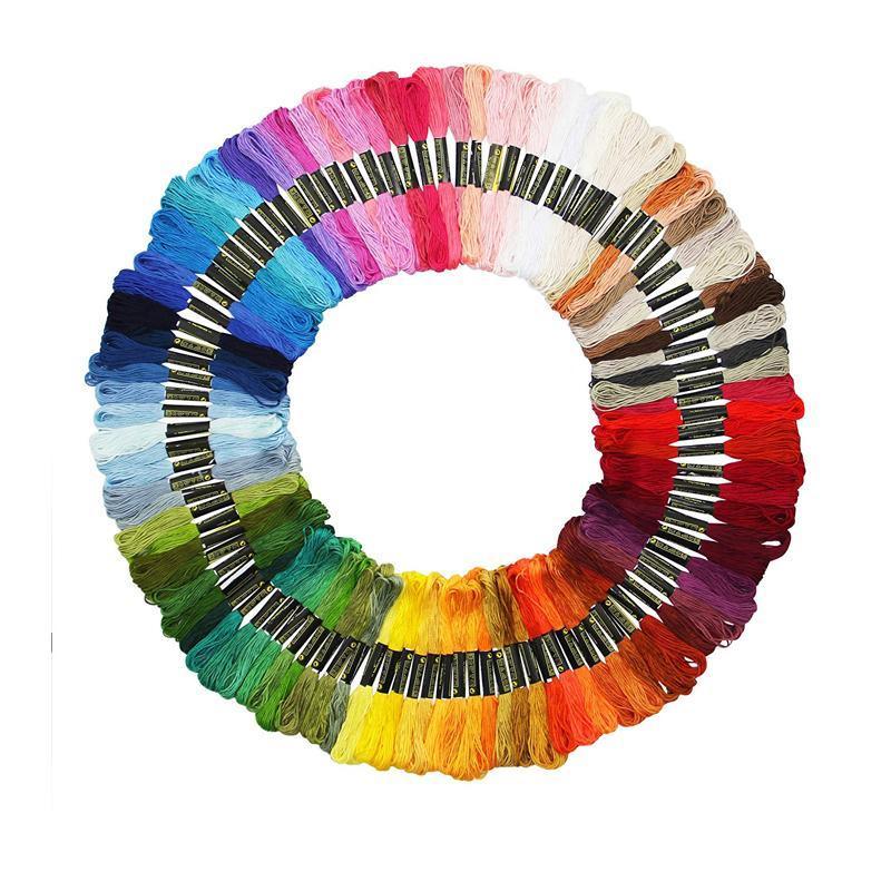 50/100 Colours Colourful Egyptian Cross Stitch Cotton Embroidery Threads - 50PCS (50 Colours) 7