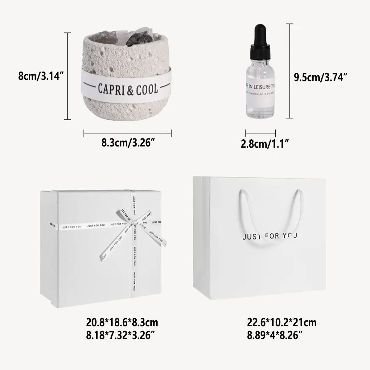 Crystal Stone Oil Diffuser Passive Aromatherapy Set White Natural Bedroom Decor - Blue?Bellflower 3