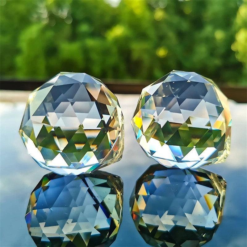 12Pcs 30mm Suncatcher Chandelier Clear Glass Prism Crystal Ball Pendant Set 4