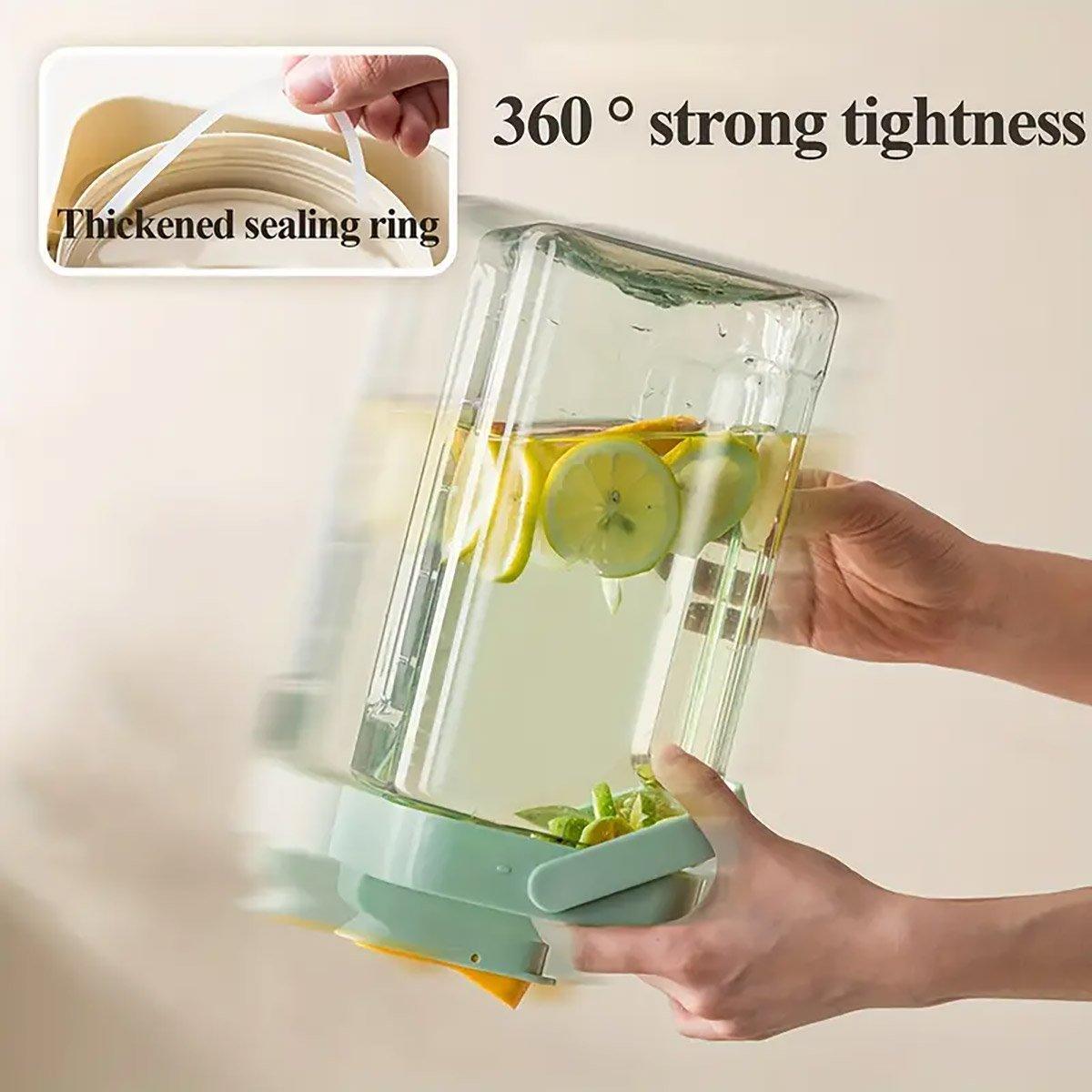 Large Capacity 3.5L Cold Water Kettle Home Use Beverage Dispenser Jug Mug - Green 4