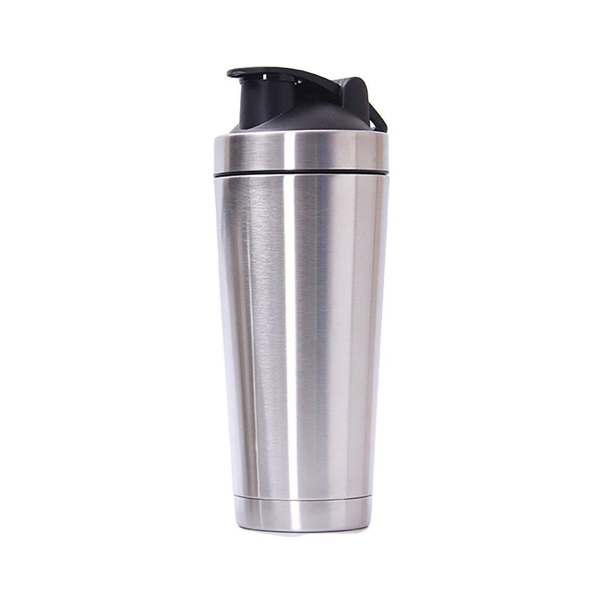 500/750ML Stainless Steel Protein Blender Shaker Cup Bottle Mixed Water Sport - 750ml 6