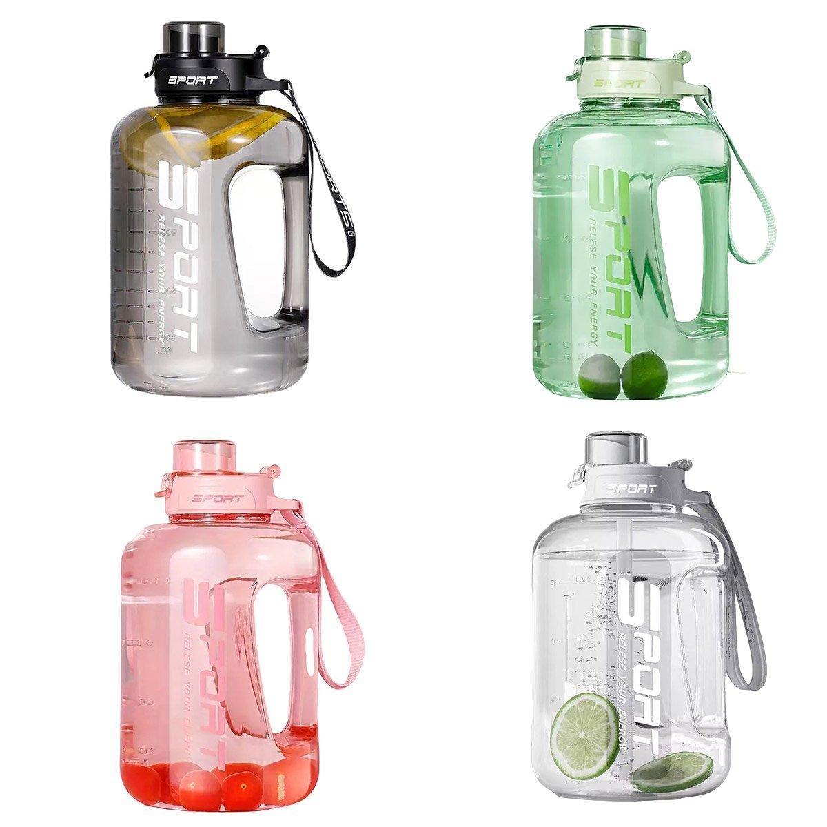 Large Capacity Water Cup Fitness Sports Water Bottle for Gym Outdoor Activities - Black
