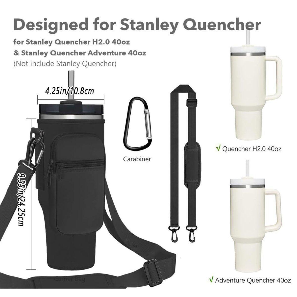 Portable Cup Sleeve Drink Holder Reusable Water Bottle Carrier Travel Bag - White 3