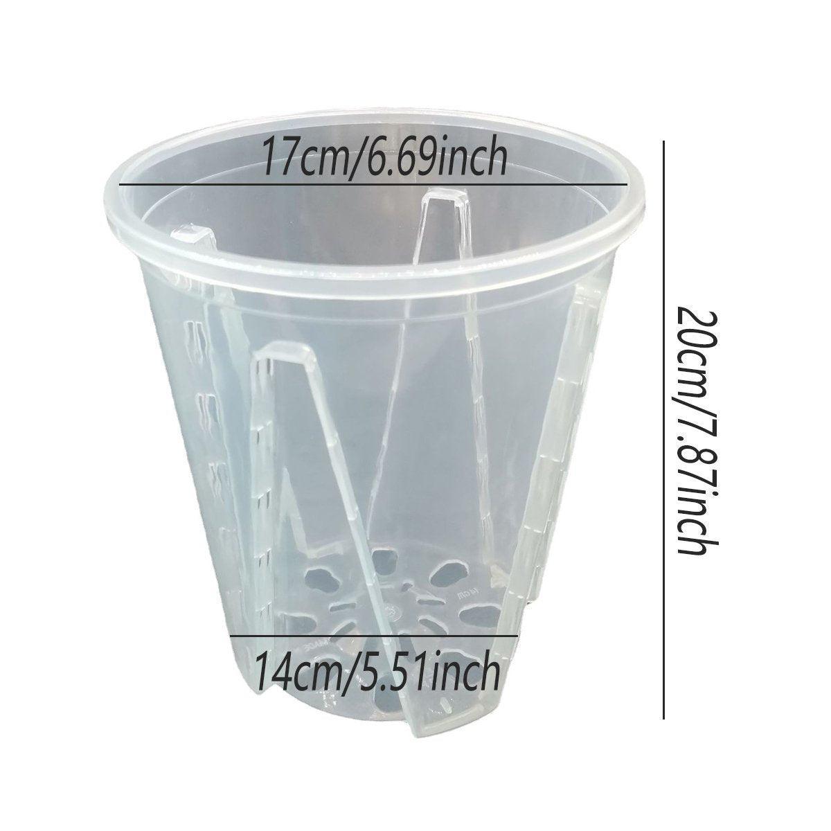 10xClear Plastic Orchid Pots with Holes for Phalaenopsis Root Aeration 3