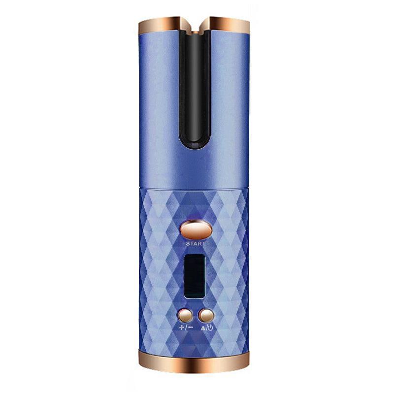 Lcd Cordless Auto Rotating Hair Curler Hair Waver Curling Iron Wireless Ceramic - Colourful 9
