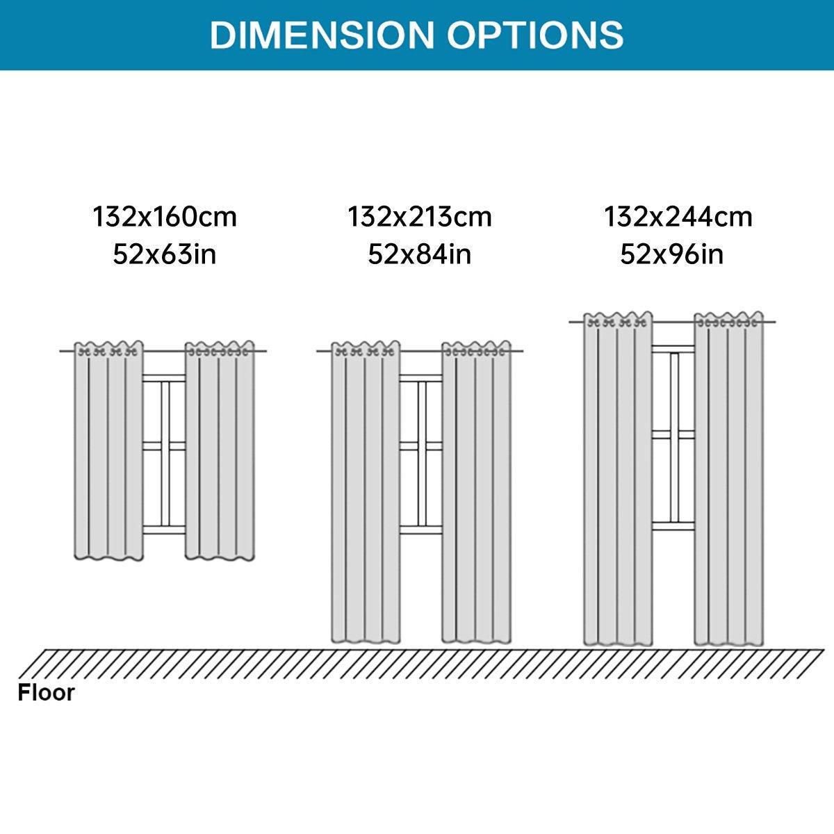 2pcs Semi Blackout Curtain Fabric Solid Colour Home Decor Drapes for Living Room - Dark Grey - 132x160cm 3
