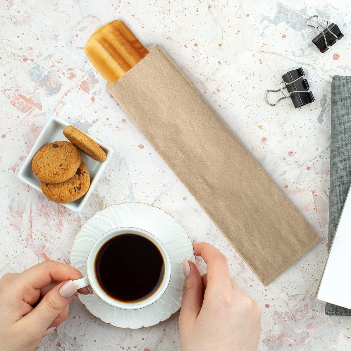 100PCS Paper Cutlery Bag Utensil Pouch Tableware Cover Restaurant Packaging Bag 5