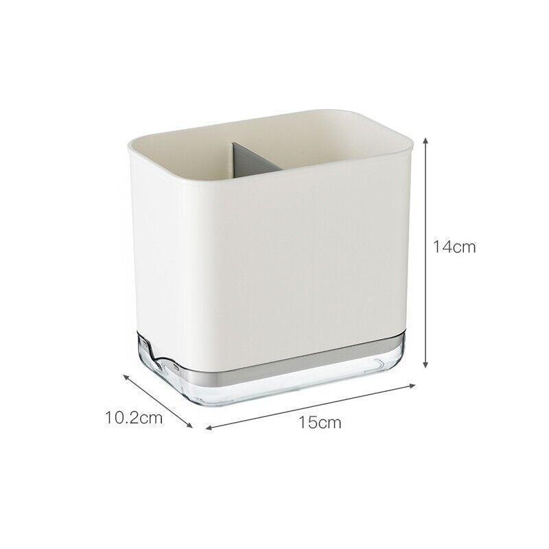 Cutlery Drainer Basket Multifunctional Storage Holder Box Spoon Drain Rack - Grey 3