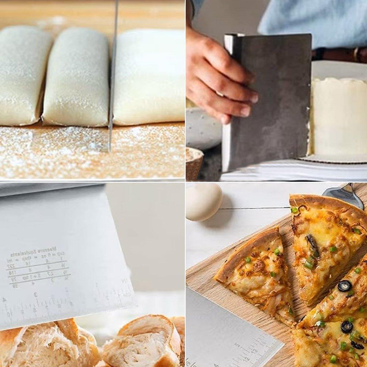 Stainless Steel Dough Cutter Knife Measurement Scraper Pastry Baking Tool - 25cm 4