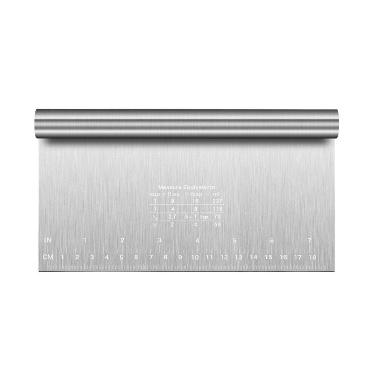 Stainless Steel Dough Cutter Knife Measurement Scraper Pastry Baking Tool - 30cm 7